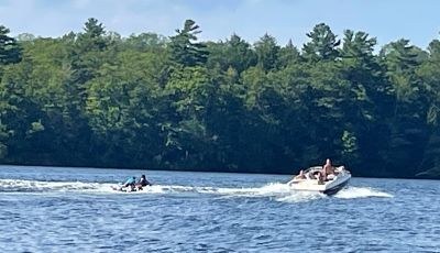 Boating on Maranacook Lake