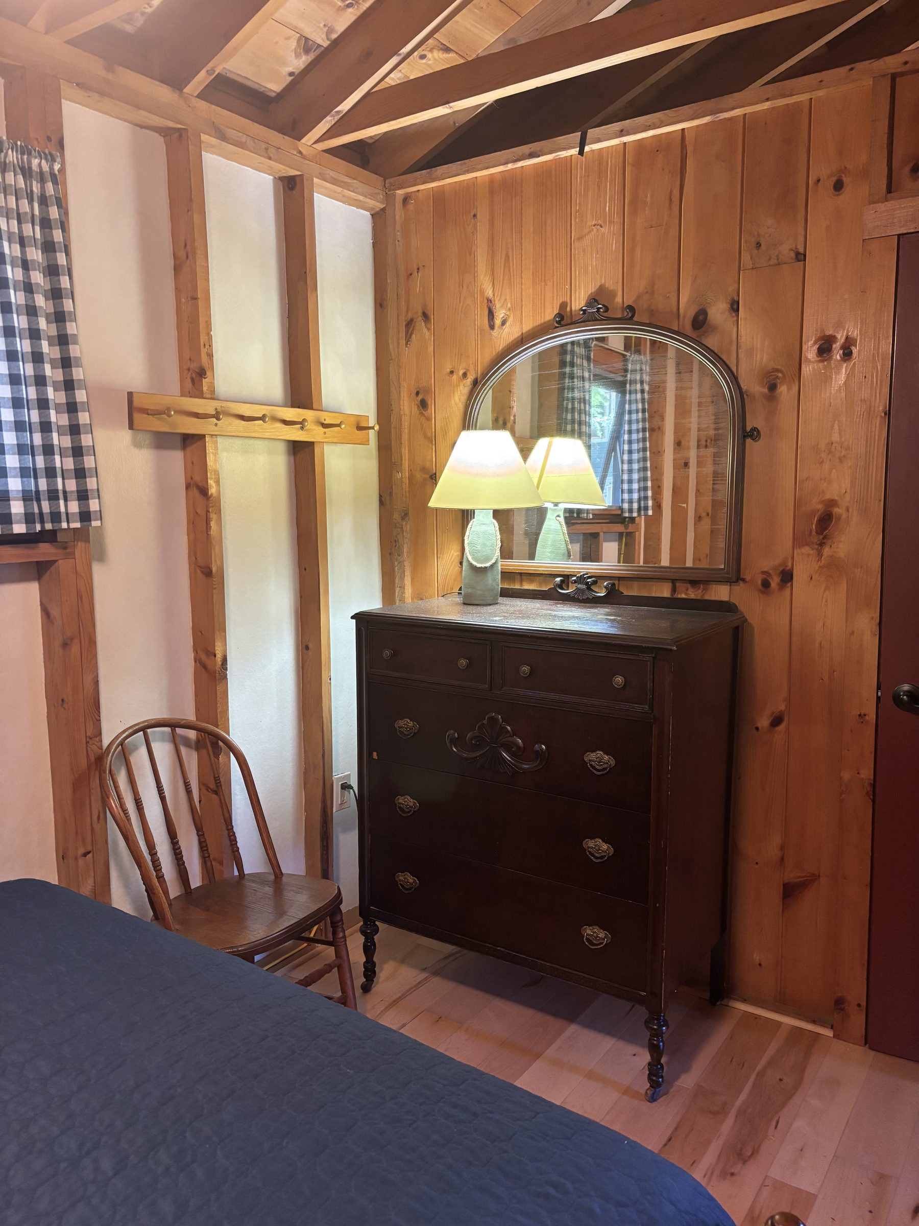 Serenity cabin bedroom dresser and mirror
