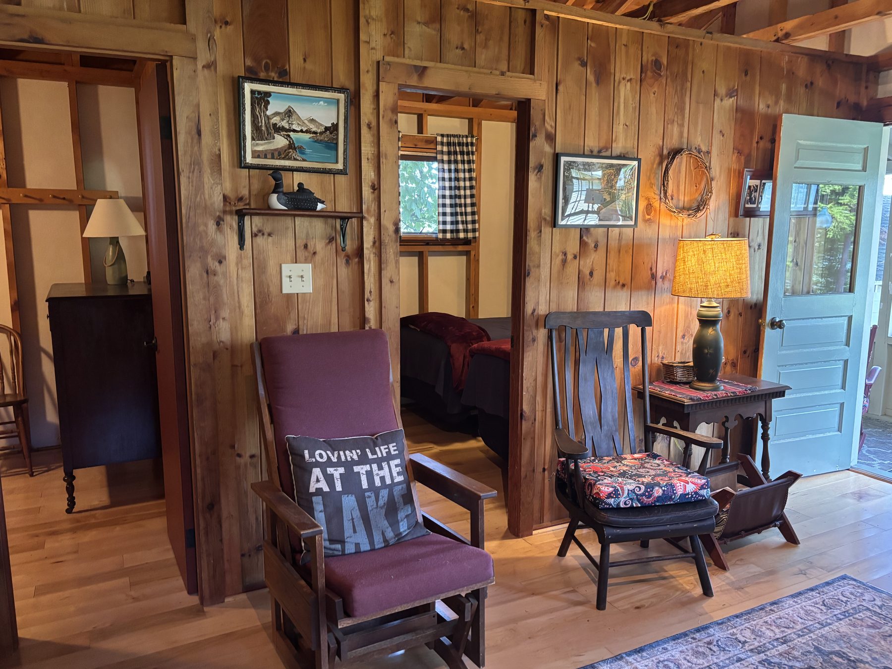 Serenity cabin sitting area